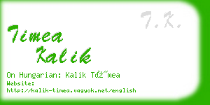 timea kalik business card